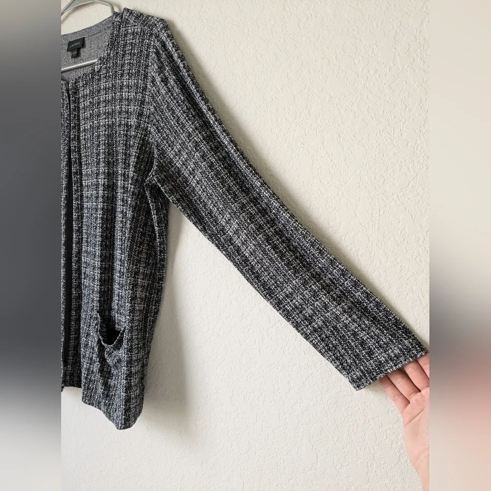 J. Jill Wearever Collection Open Front Longline Knit Cardigan Workwear Office